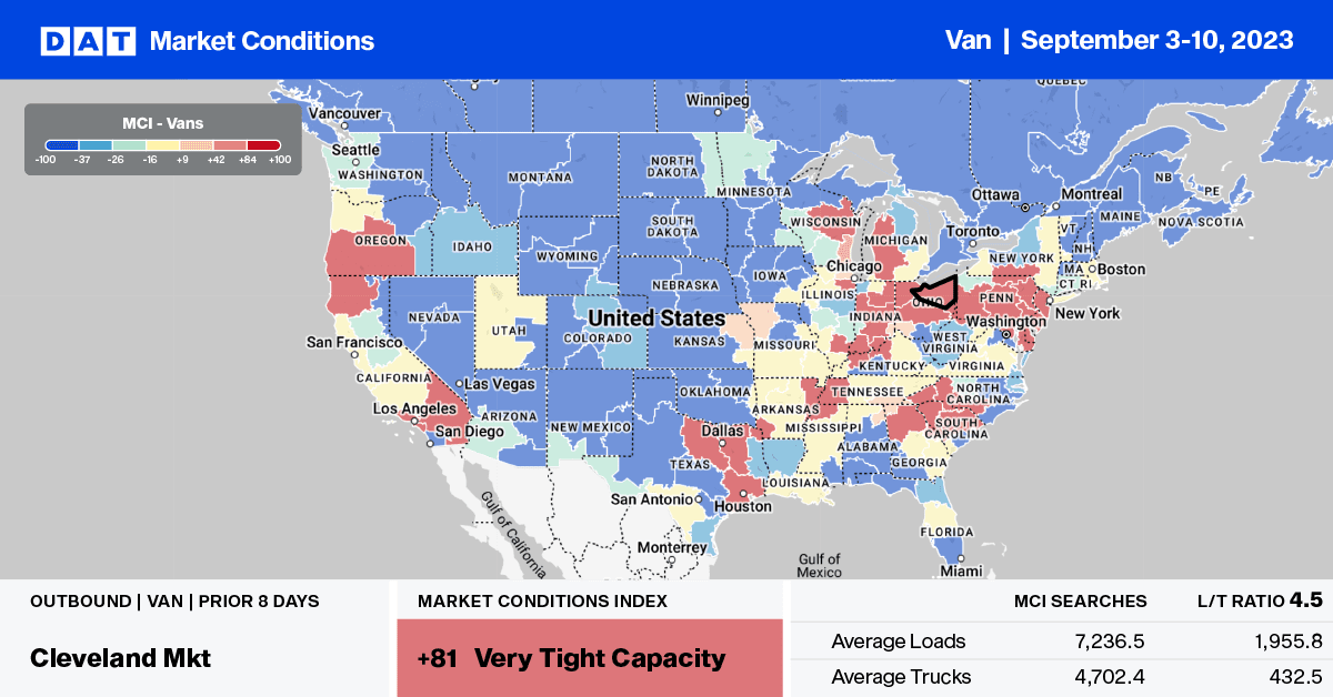 Dry Van Report: Interstate carrier exits accelerate in August - DAT ...